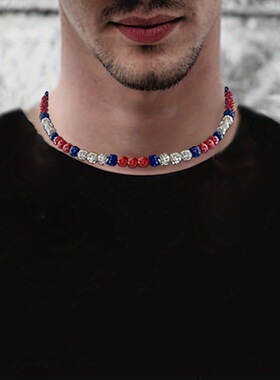 Men's Color Diamond Ball Necklace Hip-hop Sports BallAthlete