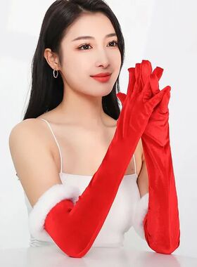New Christmas plush party etiquette gloves for autumn and wi