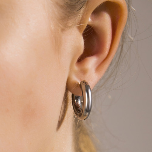 Gold Color Stainless Steel Hoop Earrings for Women Small Sim - 图2