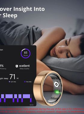 R02 Smart Ring with Charging Case for Men Women, Battery Lif