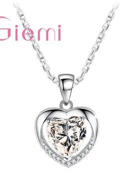 925 Pendant Necklace For Women Engagement Fashion Jewelry Au