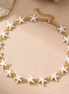 2pcs/set Beach Boho Shell Necklace – Textured Strands with