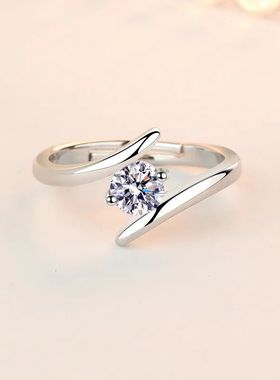 925 Sterling Silver Ring Simple Generous Zircon luxury High