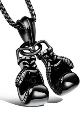 2025 New Retro Boxing Gloves Pendant Necklace Men Retro Hip