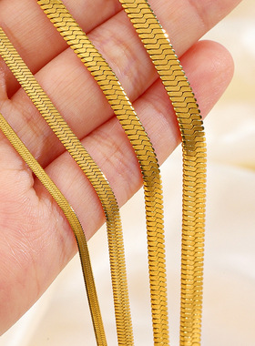Stainless Steel Snake Bone Chain Popular Simple Design 18k G