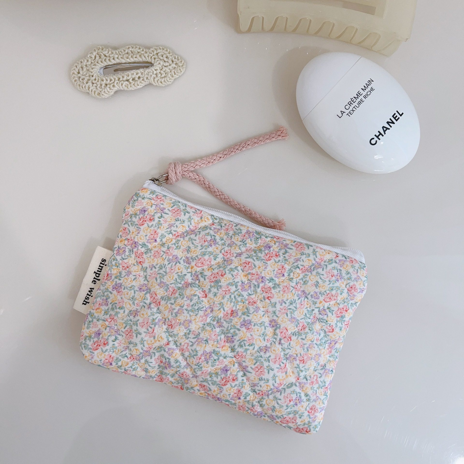 【君和布包】清新浅色碎花夹棉零钱包迷你小布袋卡包耳机口红收纳,淘宝优惠券,粉丝福利购,淘宝优惠卷