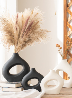 Circle Vase Wind Nordic Ceramic Vase Ornaments Creative Soft