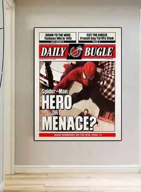 Superhero Funny Spiderman Poster And Print HE'S BACK Canvas