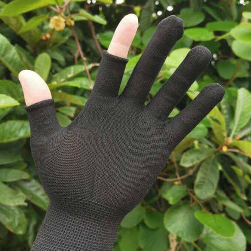 超轻薄露两指手套透气防静电工业采茶触屏弹力打包分拣骑行手套,淘宝优惠券,粉丝福利购,淘宝优惠卷