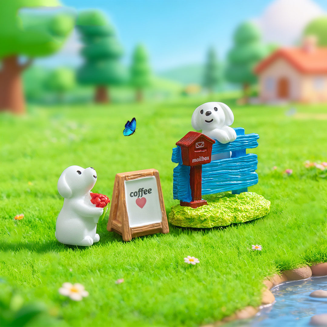 微景观创意可爱小狗指路牌木桩园艺造景 DIY装饰品迷你桌面小摆件,淘宝优惠券,粉丝福利购,淘宝优惠卷