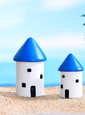 地中海风情城堡教堂房屋小摆件