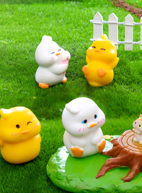 苔藓微景观创意可爱卡通动物小黄鸭园艺DIY饰品盲盒配件桌面摆件