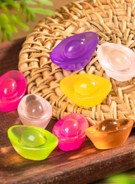 微景观创意夜光招财小元宝新年 DIY装饰品微缩迷你桌面树脂小摆件