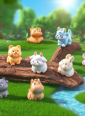 微景观树脂工艺品创意可爱迷你十二生肖园艺造景 DIY装饰品小摆件