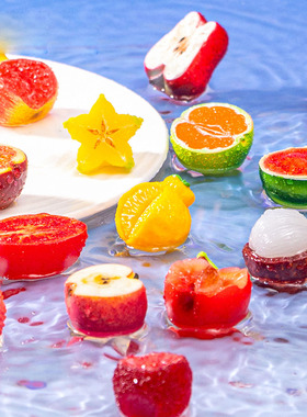 微景观简约创意写实半切人参果草莓水果萌粒 DIY装饰品迷你小摆件