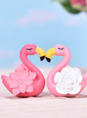 可爱风花朵桌面摆件塑料工艺品