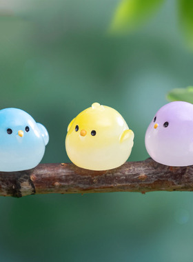 跨境微景观创意大号云雀小鸡萌粒园艺造景 DIY装饰品迷你树脂摆件