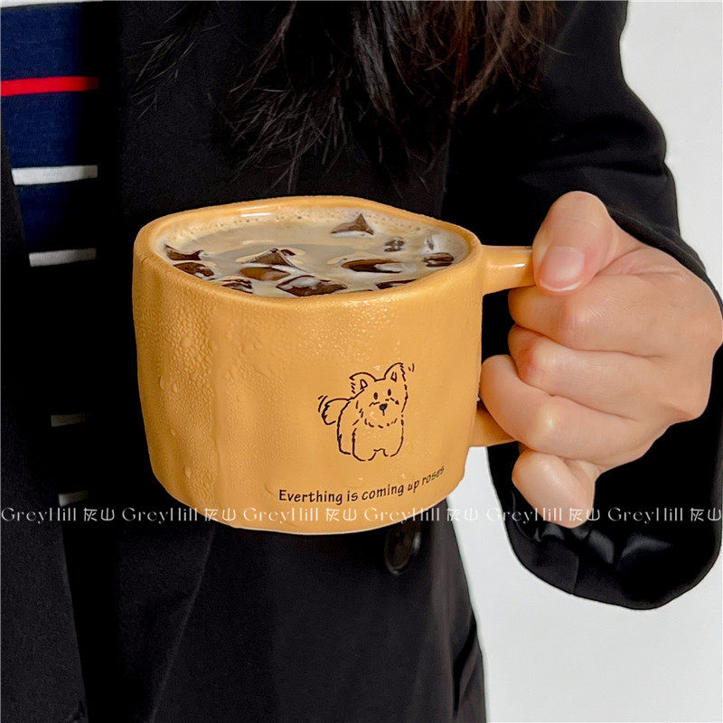 复古ins陶瓷情侣送礼马克杯高级家用创意咖啡杯小狗韩风礼品水杯,淘宝优惠券,粉丝福利购,淘宝优惠卷