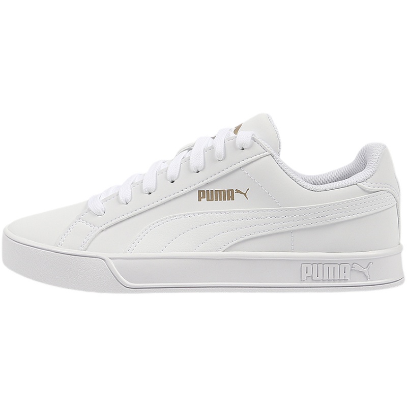 Puma Smash Vulc黑白纯白经典皮质男女休闲板鞋小白鞋359622-16-图3