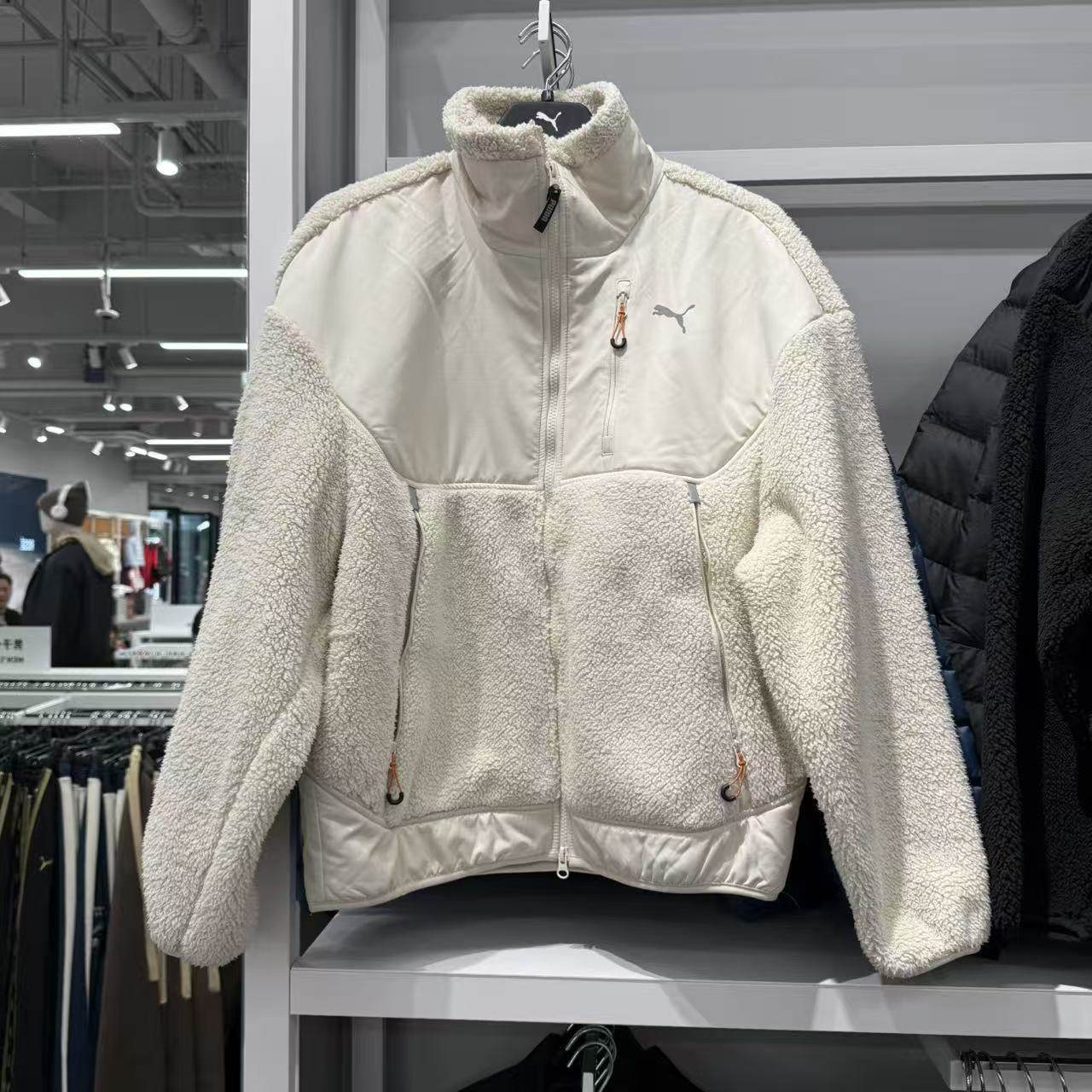 PUMA彪马加厚保暖仿羊羔绒外套男女情侣款冬季立领夹克上衣629733,淘宝优惠券,粉丝福利购,淘宝优惠卷