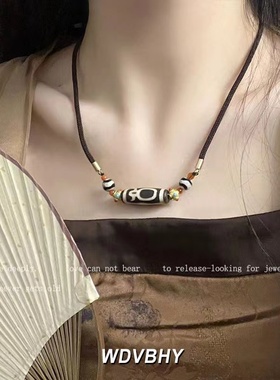 民族风藏式九眼天珠项链