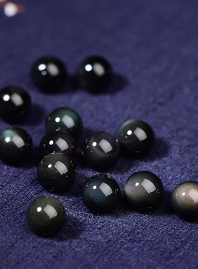7A金曜石彩虹眼银银曜石散珠