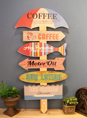 做旧工艺品酒吧壁饰木制品复古