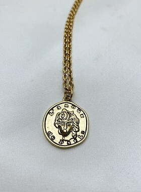 人头像玫瑰花个性简约百搭项链女