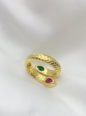 女黄铜欧美电镀真金戒指指环