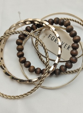 欧美风女合金组合套装多件套手链