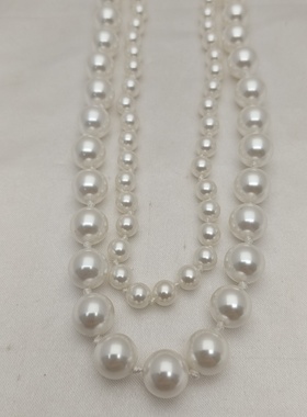 高级感施家珍珠八字扣头双层项链