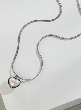 SUM汽泡原创设计款珍珠爱心项链新品温柔气质时尚简约日常百搭