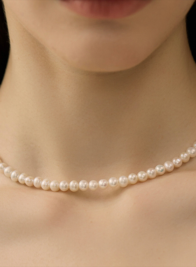 时尚百搭淡水珍珠女天然项链