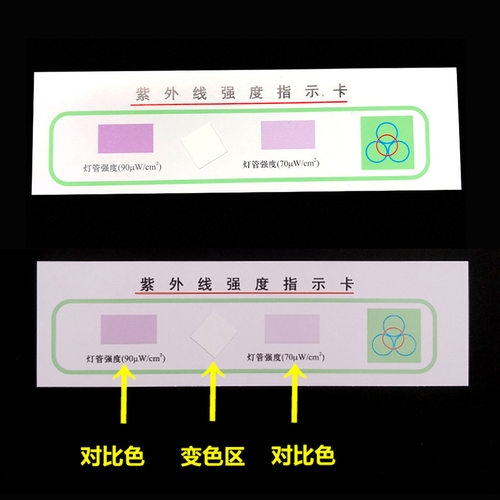北京四环牌现货紫外线强度指示卡辐射照度检测测试紫外线射试纸条 - 图2