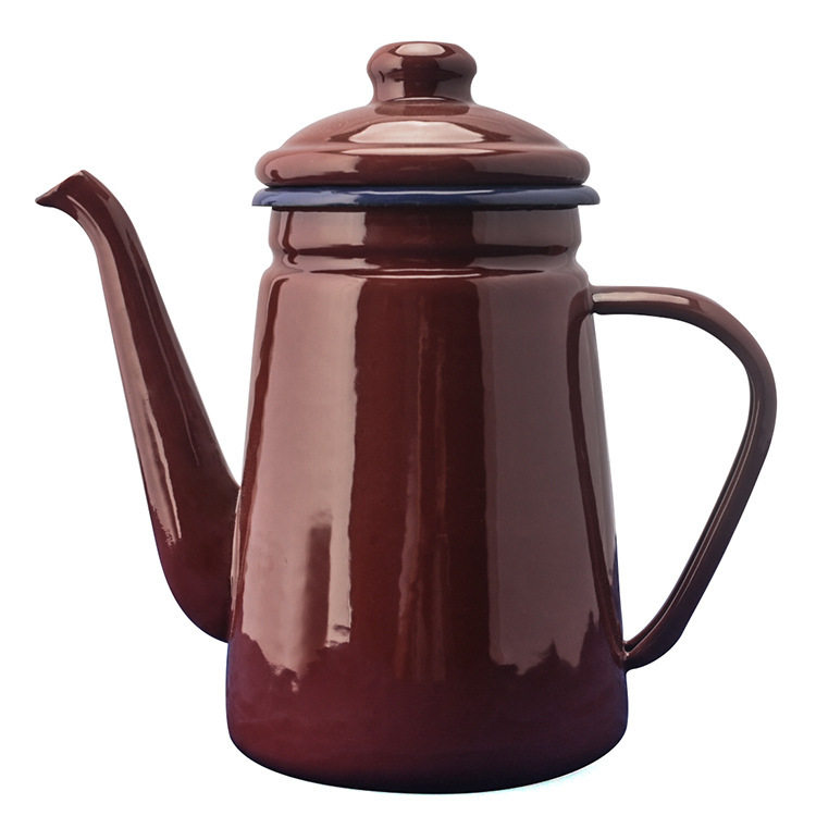 欧式珐琅壶 色搪瓷油壶 咖啡壶 珐琅手冲茶水壶 电磁炉燃气炉可用,淘宝优惠券,粉丝福利购,淘宝优惠卷