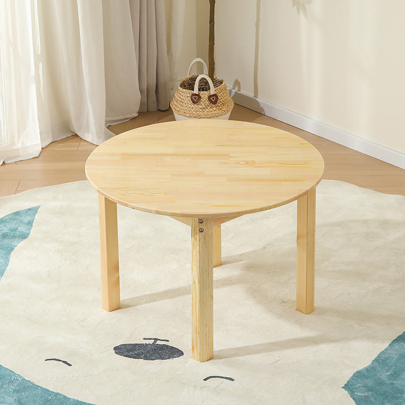 Kindergarten special table solid wood children's table and chair square table round table early education learning desk handmade reading writing table