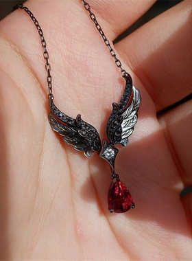 恋与深空秦彻羽毛黑金色项链动漫游戏周边二次元锁骨链首饰品