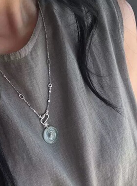 万能链银色回形针项链可拆卸高货吊坠扣diy百搭配链