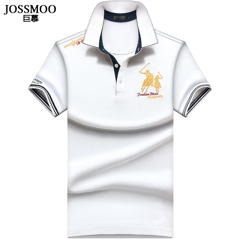 夏季纯棉男士短袖保罗纯色polo衫 巨慕T恤