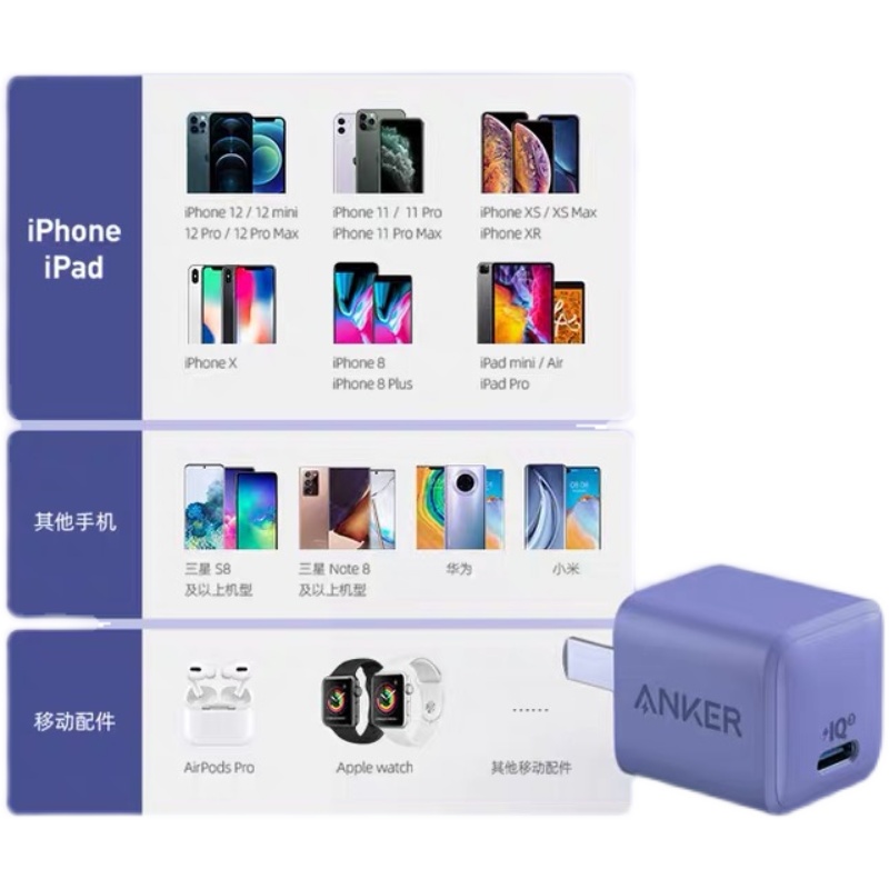 Anker安克小彩充Nano20W充电器PD快充头适用iPhone14苹果手机通用-图3