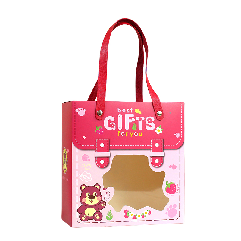 儿童卡通生日伴手礼品袋十周岁礼品盒子空宝宝满月百日喜糖包装袋 - 图3