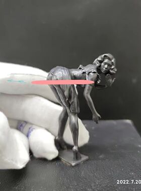 黄铜做旧黑美女模型手办摆件