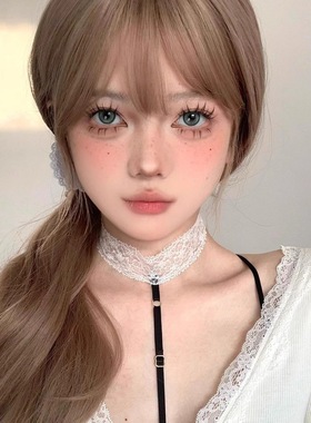 新款复古chocker蕾丝T字项圈项链一体挂脖颈带颈饰颈链身体饰品