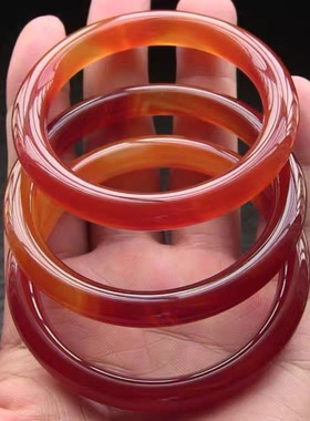 特价款新中式宫廷红玉髓手镯女直播专供货品玉手镯天然玛瑙手镯