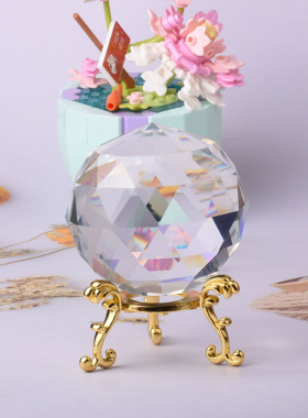 水晶球多切面球轻奢珠宝柜台