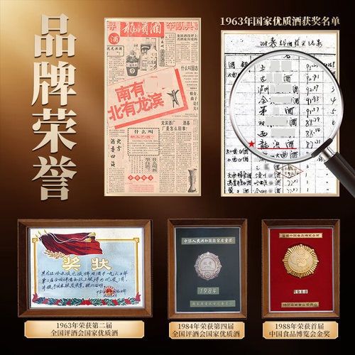 龙滨特酿白酒 53度酱香型东北特产高度纯粮食500ml*6瓶整箱装 - 图1
