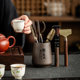 A complete collection of tea ceremony household purple sand tea ceremony accessories. A complete collection of tea ceremony Liujunzi solid wood tea set accessories. A complete collection of pot-raising pens and tea scrapers.