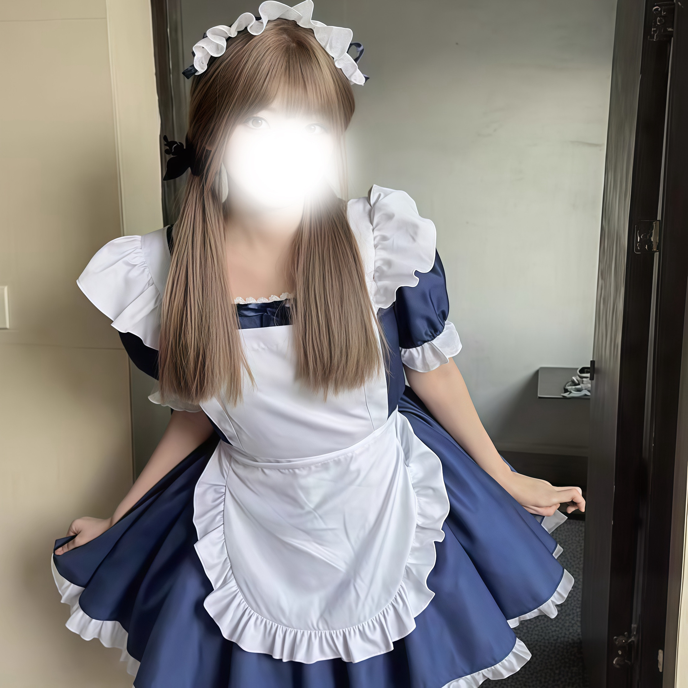 天使女仆装可爱软妹绀色少女cosplay女佣装洛丽塔lolita连衣裙,淘宝优惠券,粉丝福利购,淘宝优惠卷