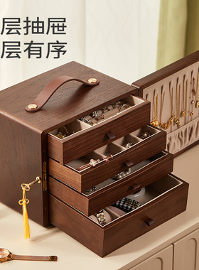 鸢尾花油画珠宝盒木质首饰盒