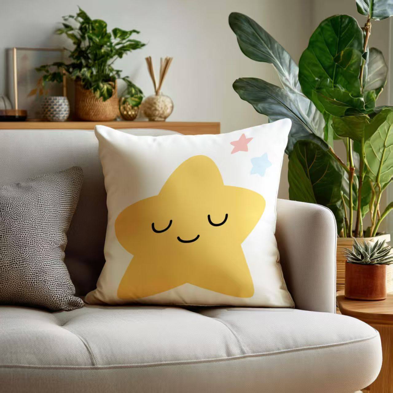 ins卡通太阳抱枕可爱月亮床头靠垫高级感卧室靠枕飘窗民宿装饰枕,淘宝优惠券,粉丝福利购,淘宝优惠卷